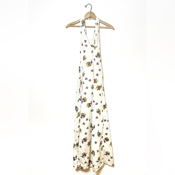 Vintage | Floral Halter Dress and Shawl - Picture 2 of 6